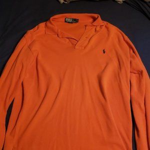 Orange Long Sleeve Polo